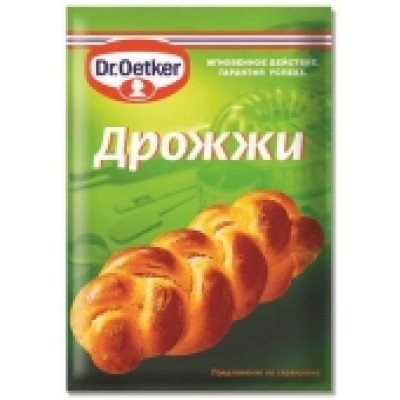 'Dr Oetker' Дріжджі  пекарськіі сухі  7г/1000шт KVI ПУШШ н/з