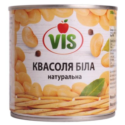 'Vis' Квасоля Натуральна  З/Б 400г 1/12 ПУШШ н/з