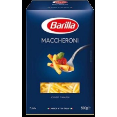 №44 Макаронні вироби 500г ТМ БАРІЛЛА 'BARILLA' MACCHERONI трубочки 1/16шт