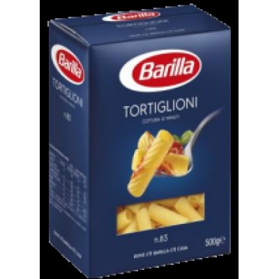 №83 Макаронні вироби 500г ТМ БАРІЛЛА 'BARILLA' TORTIGLIONI труби 1/12шт